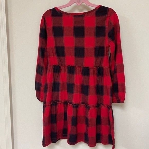 Old Navy: Red & Black Plaid Dress, Girls Size (M / 8) - Picture 2 of 6